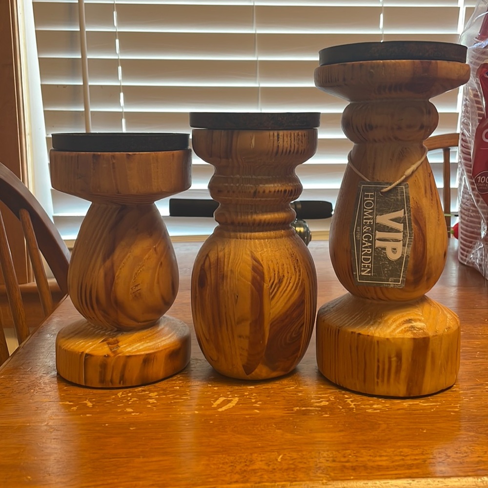 3 candle holders